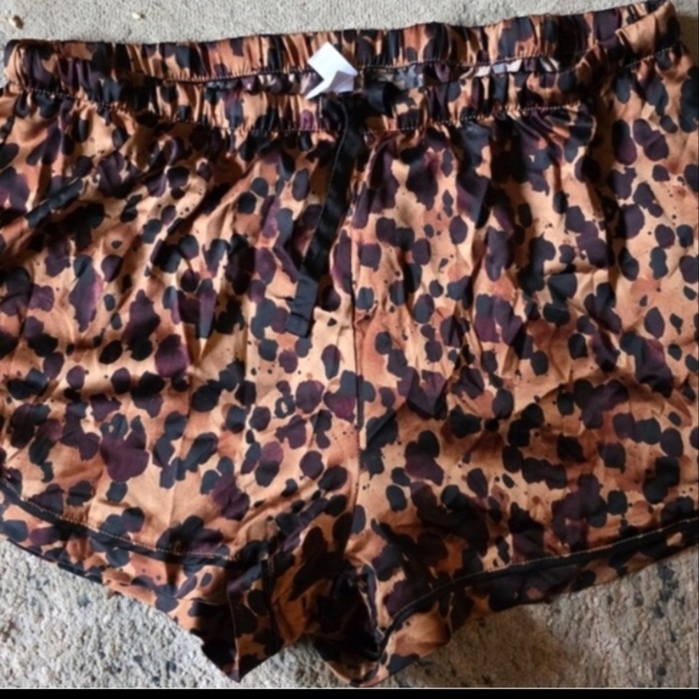 Stars Above Leopard Print Athletic Shorts